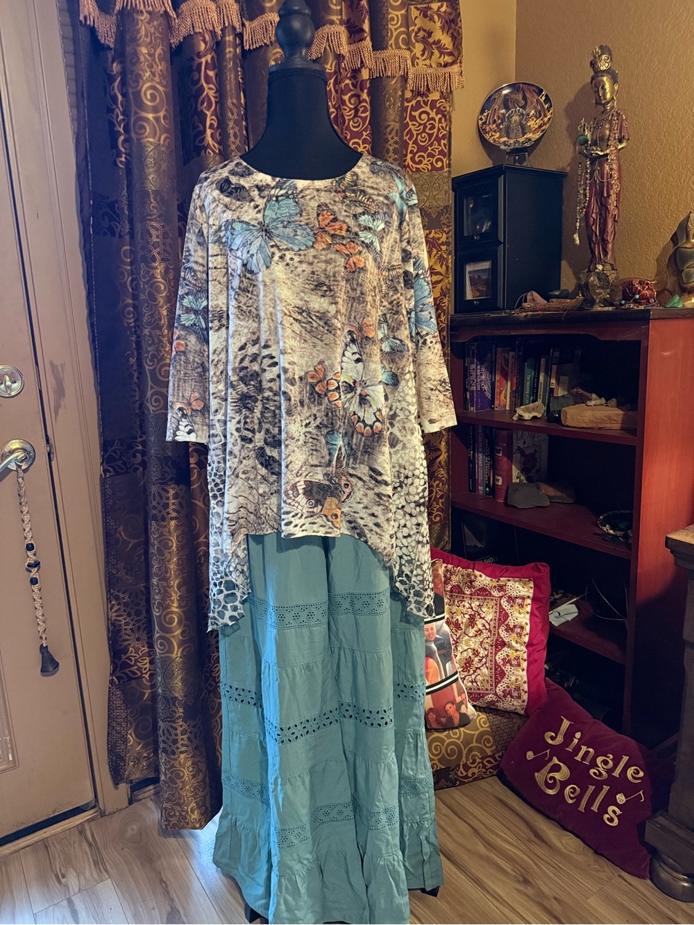 Boho Set for 5'5" and UP Hi-Lo Tunic with Palazzo Skirt/Pants New with Tags
